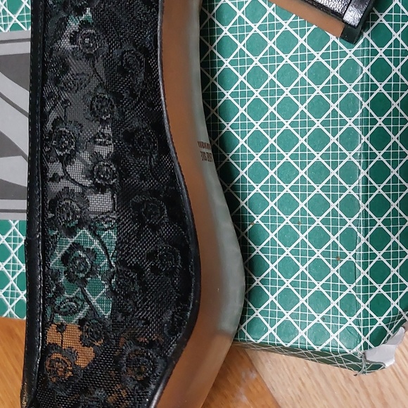 J. Renee Black EMB.Mesh Pandora Kidskin Heels - Picture 10 of 15